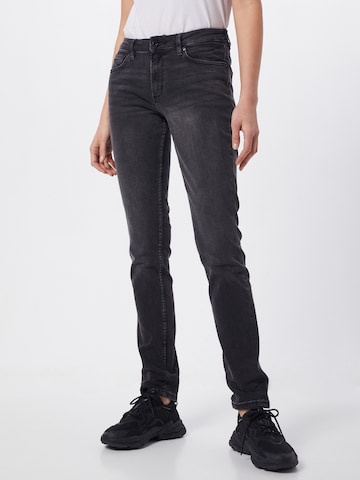 QS Slimfit Kavbojke 'Catie' | siva barva: sprednja stran