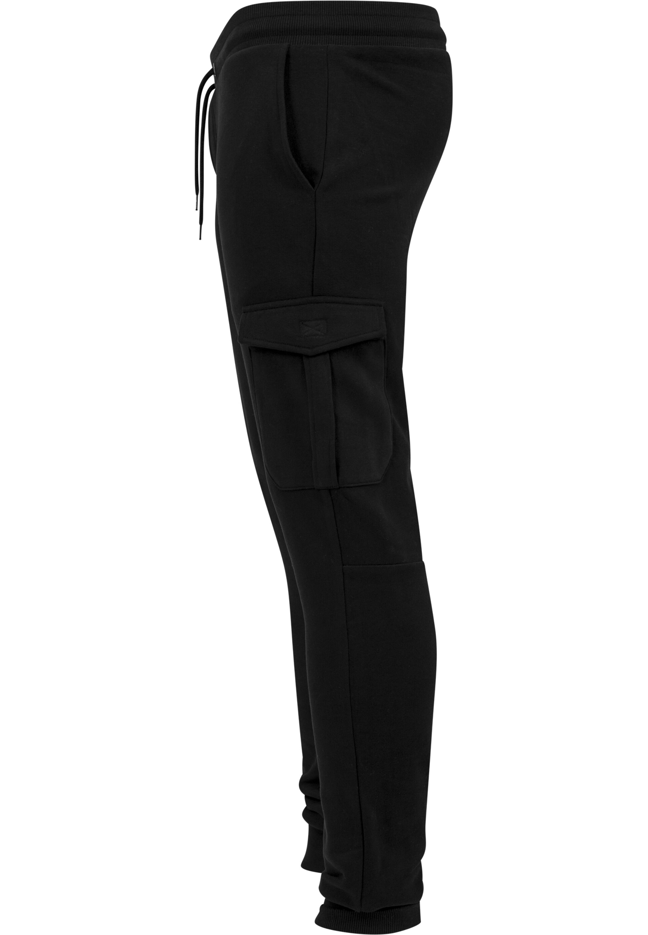 Urban Classics Tapered Cargo trousers in Black
