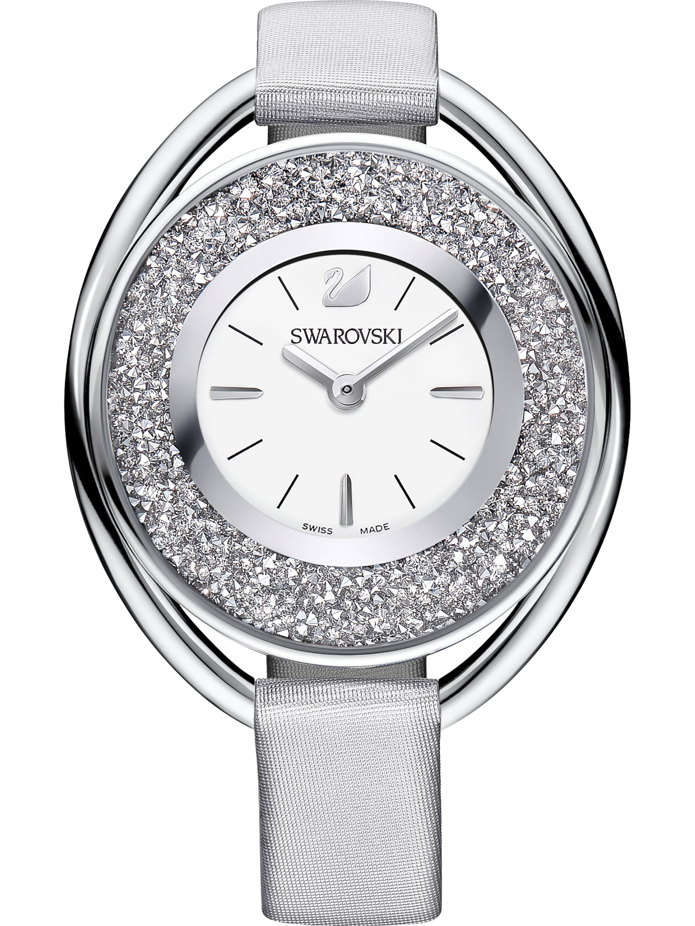 Swarovski Analoguhr in Silber: Vorderseite