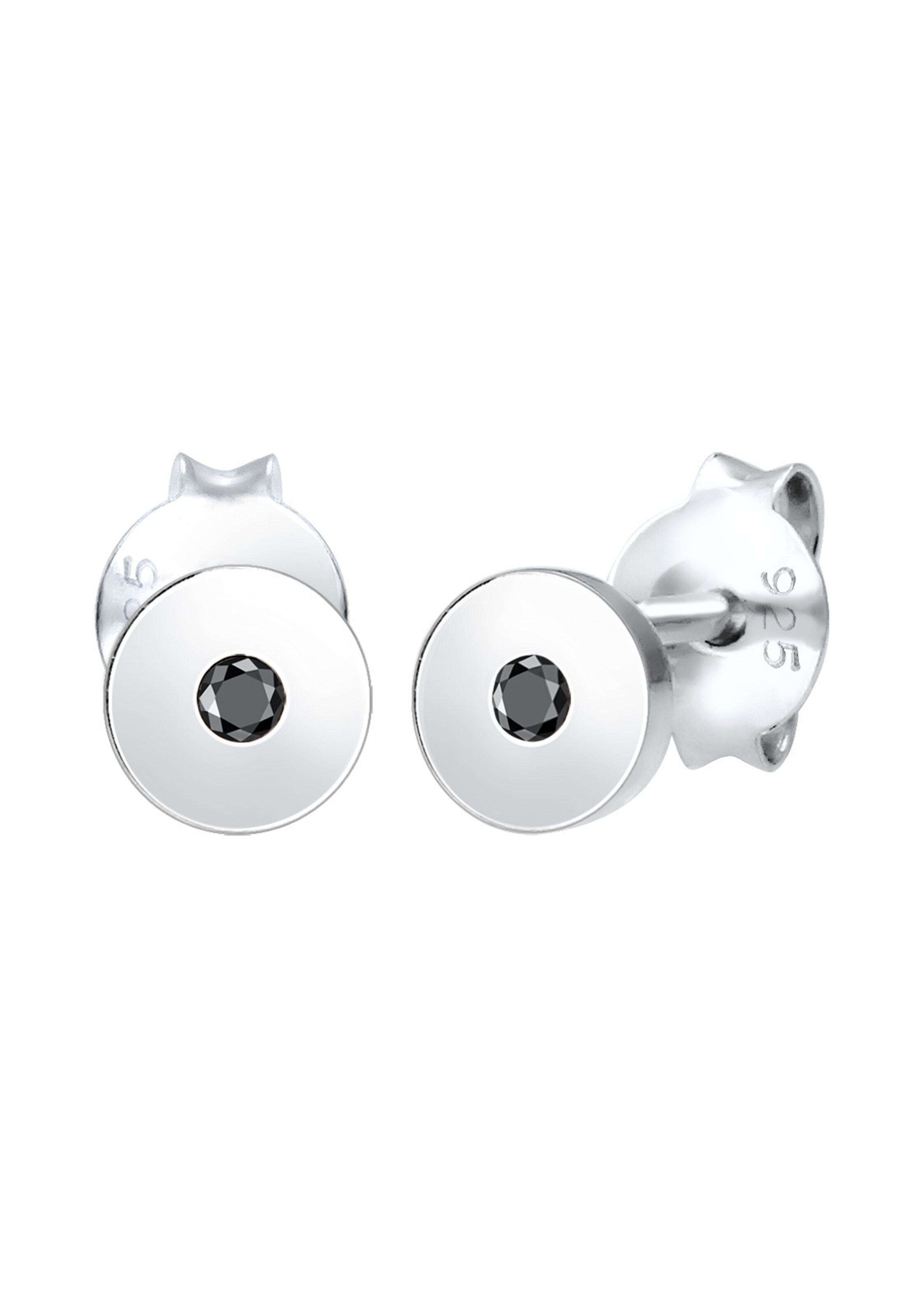 Boucles d'oreilles 'Black Diamond' ELLI PREMIUM en argent