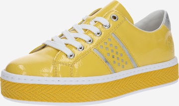 Rieker Platform trainers in Yellow: front