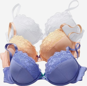 PETITE FLEUR Push-up Bra in Blue: front