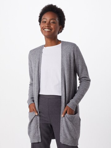 VILA Knit Cardigan 'VIRil' in Grey: front