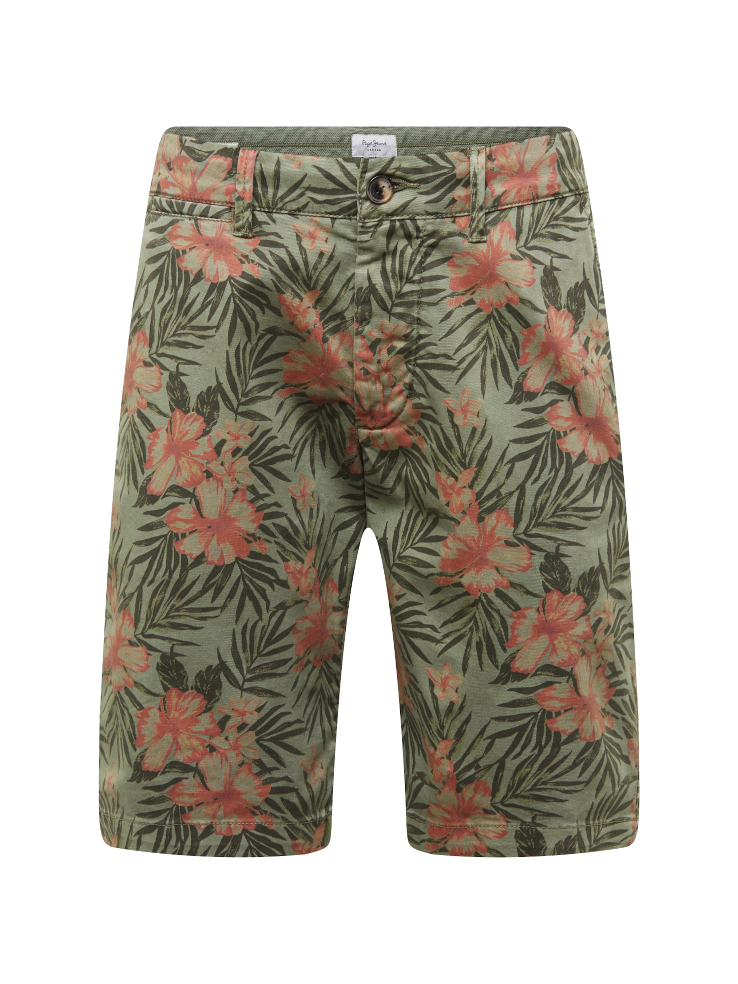 Pepe Jeans - Chino 'MC QUEEN SHORT FLORAL' in de kleur Bruin