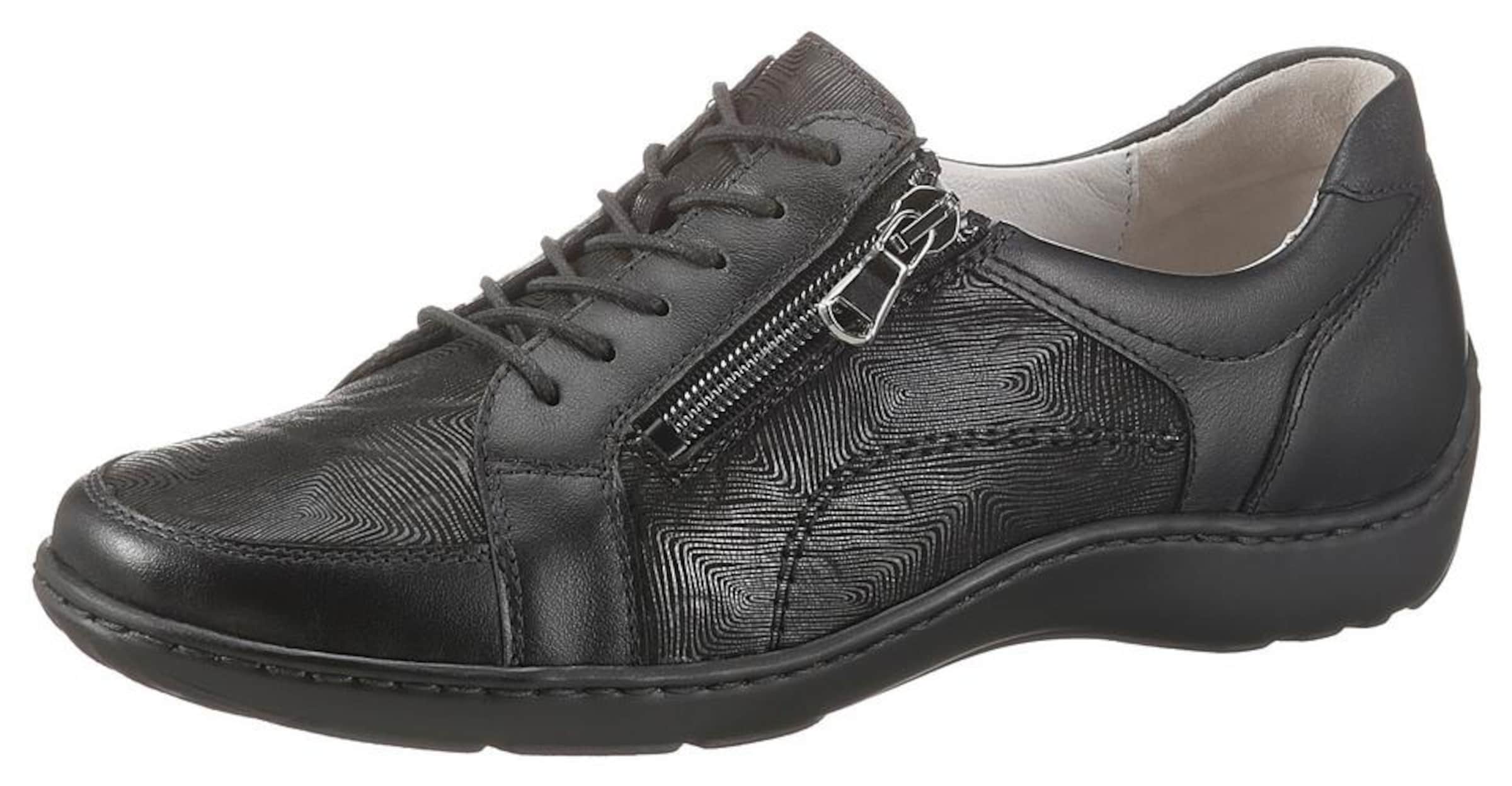 WALDLÄUFER Schnürschuh in Schwarz: Vorderseite