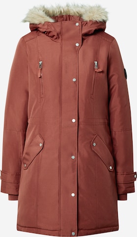 VERO MODA Winterparka 'EXPEDITIONTRACK' in Bruin: voorkant