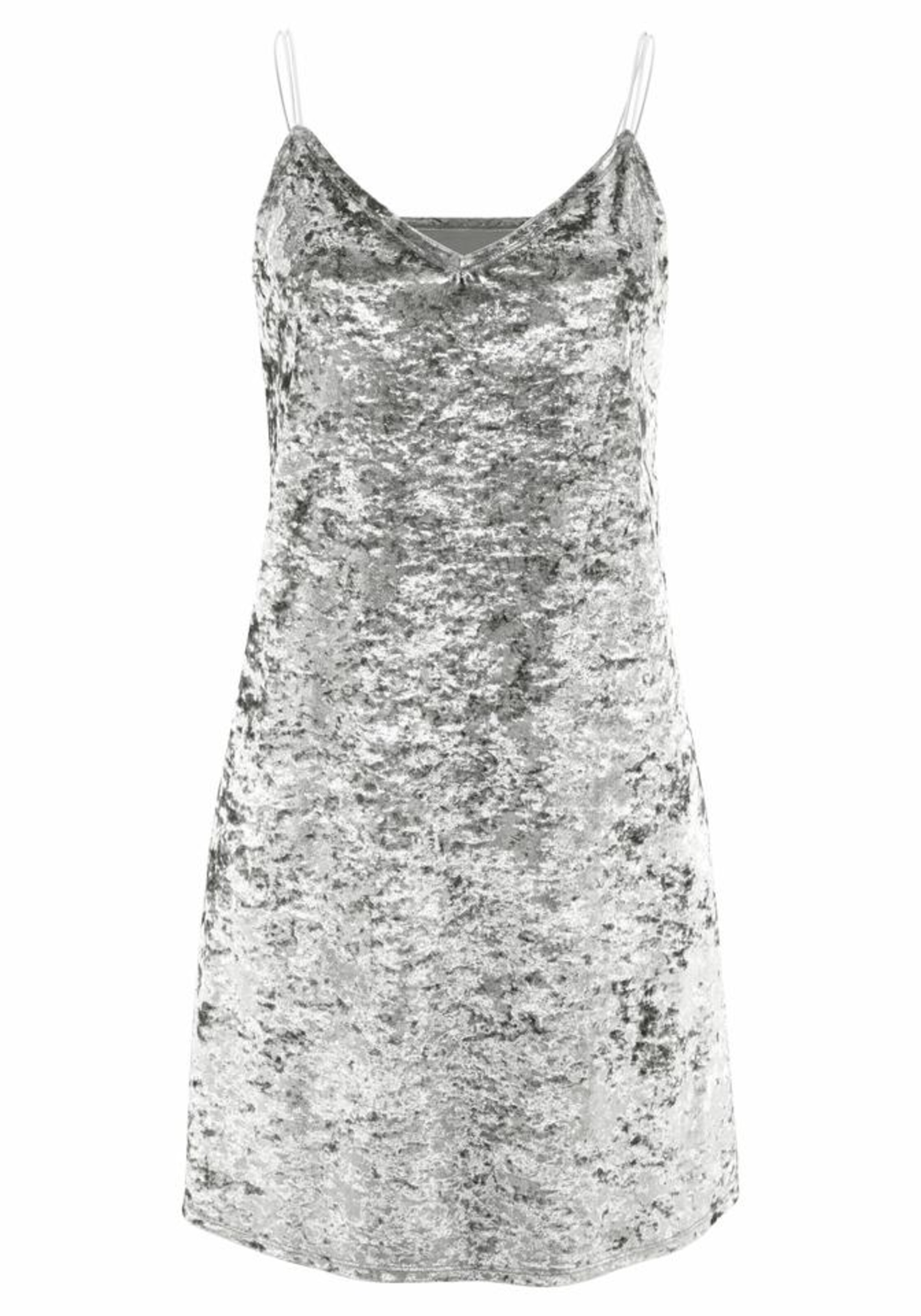 VIVANCE - 'Dreams' Kurzes Negligee aus Pannesamt in grau