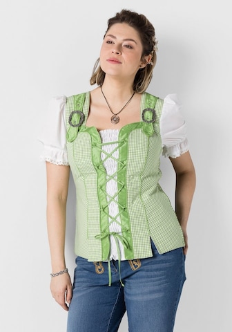 SHEEGO Traditional Blouse in Green: front