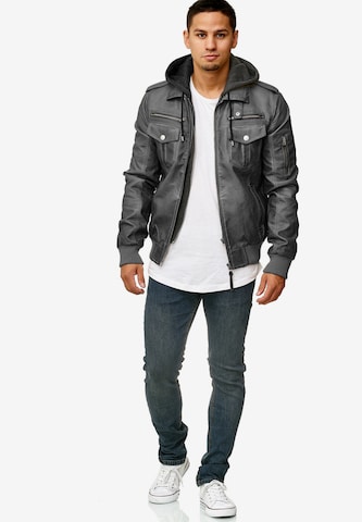 INDICODE JEANS Between-Season Jacket 'Aaron' in Grey