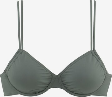 LASCANA Bikini Top in Green: front