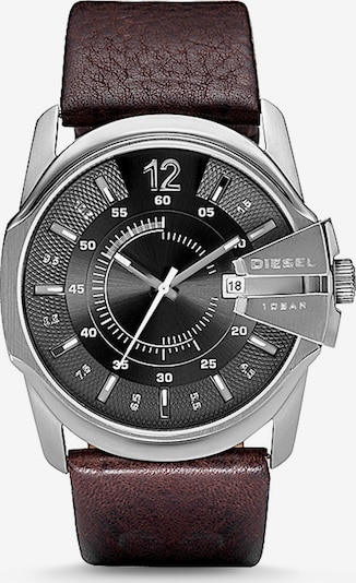 DIESEL Analoog horloge 'Master Chief' in de kleur Donkerbruin / Zwart / Zilver, Productweergave