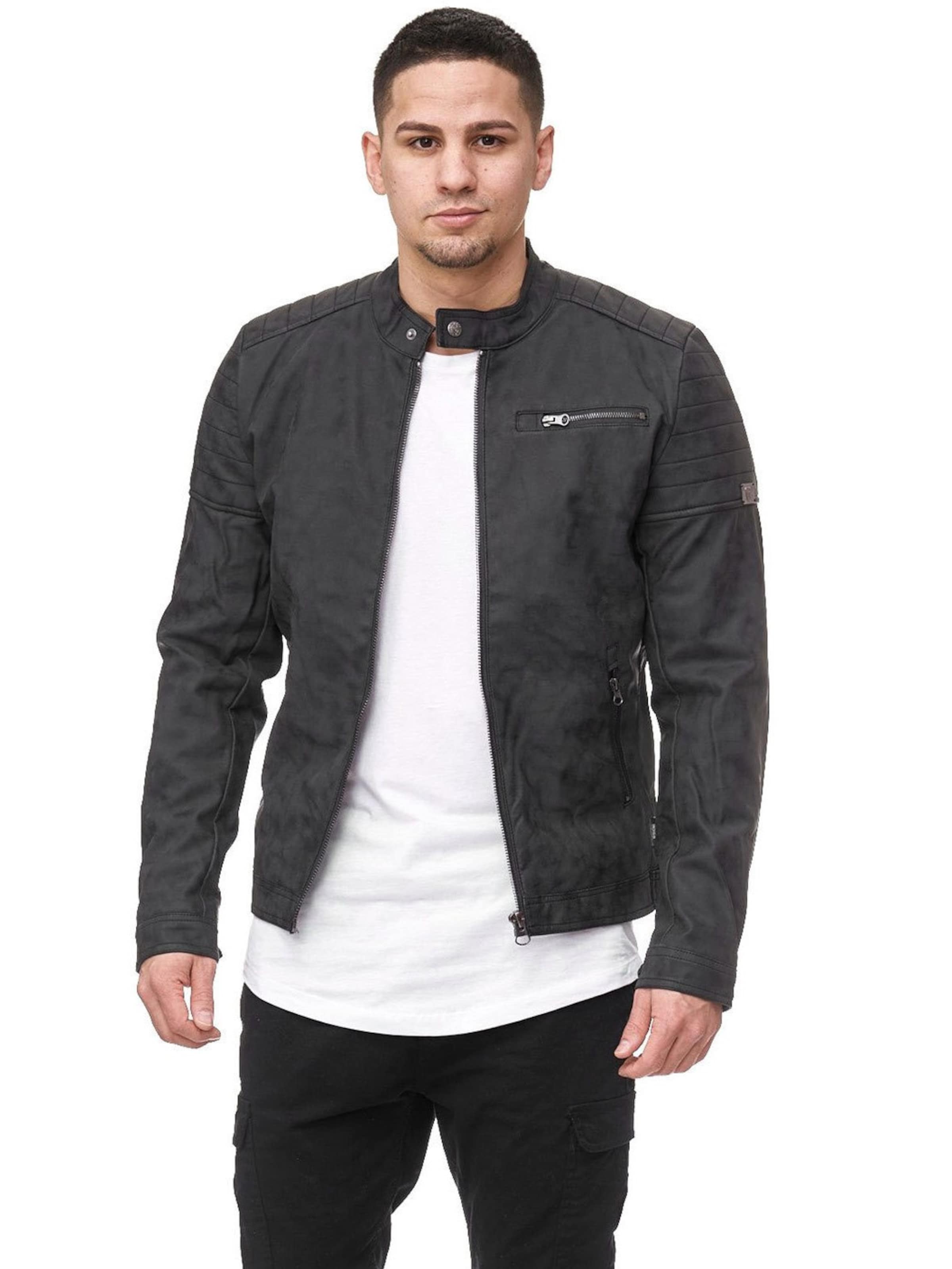 Veste mi-saison ' Manuel ' INDICODE JEANS en gris : devant