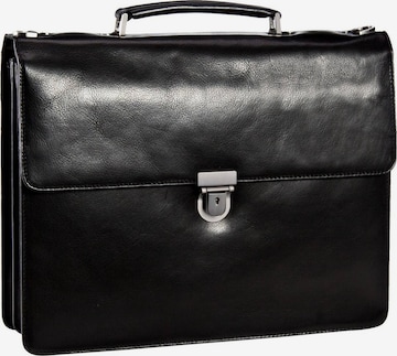 LEONHARD HEYDEN Document Bag 'Cambridge' in Black: front