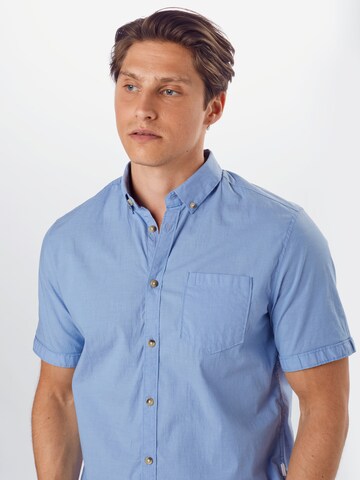 TOM TAILOR Regular fit Button Up Shirt 'Ray' in Blue