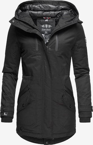 NAVAHOO Winter Coat in Black: front
