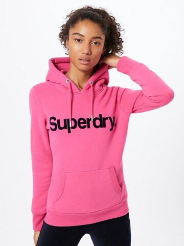 Sweat-shirt Superdry en rose : devant