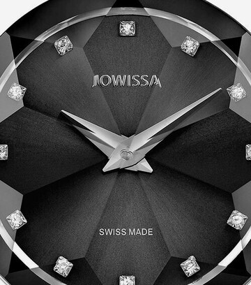 JOWISSA Analoog horloge 'Facet Strass' in Zwart