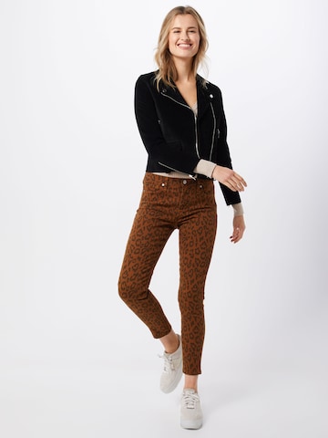 Banana Republic Skinny Jeans 'MR LEOPARD' i brun