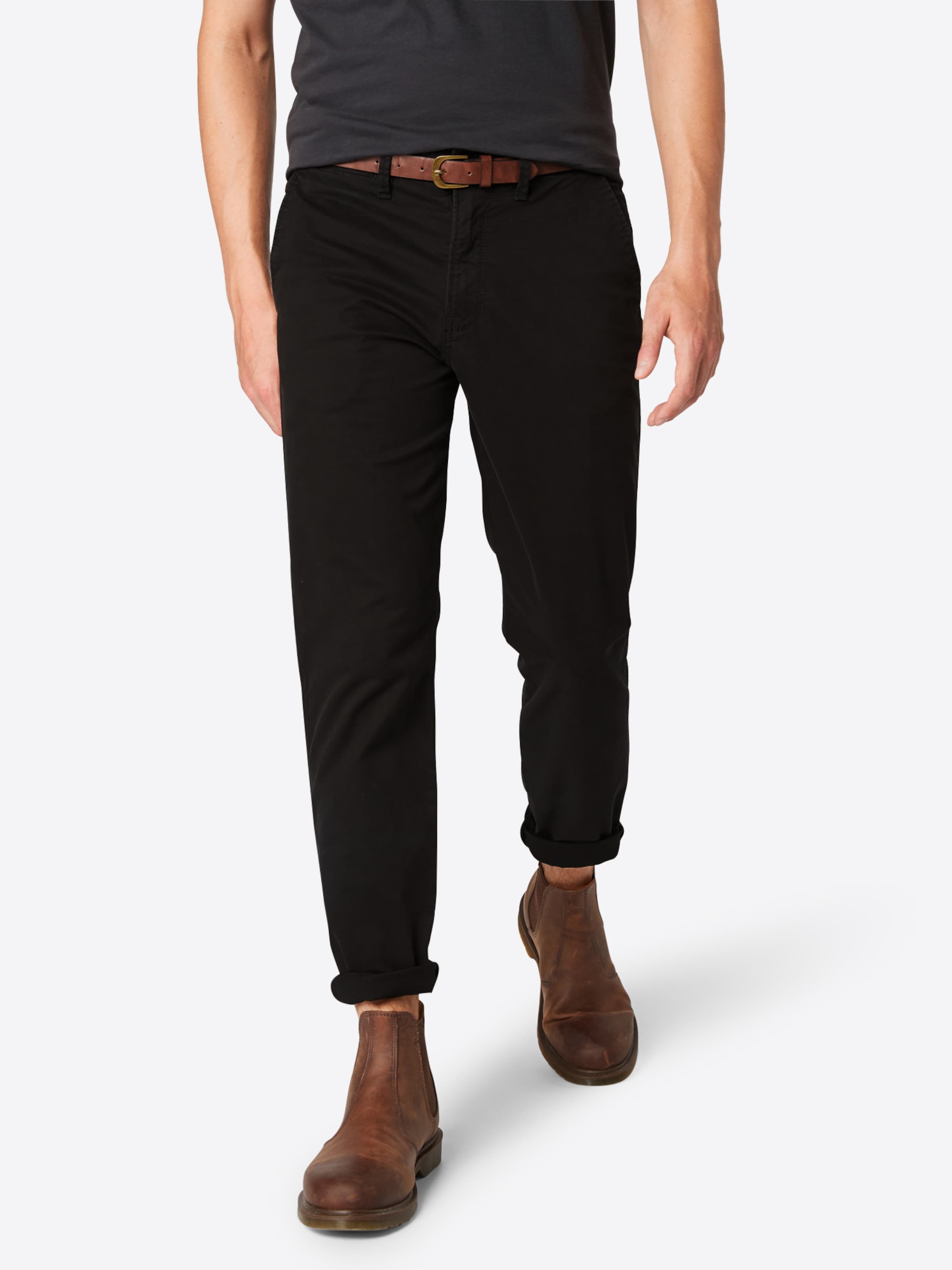JACK & JONES Chino 'Cody Jjspencer' in schwarz: Frontalansicht