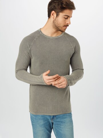 Key Largo Regular fit Sweater 'Thomas' in Grey: front
