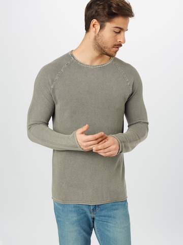 Key Largo Regular fit Sweater 'Thomas' in Grey: front