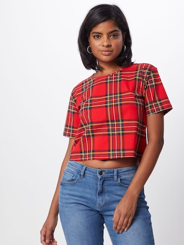 Urban Classics Shirt in Rood: voorkant