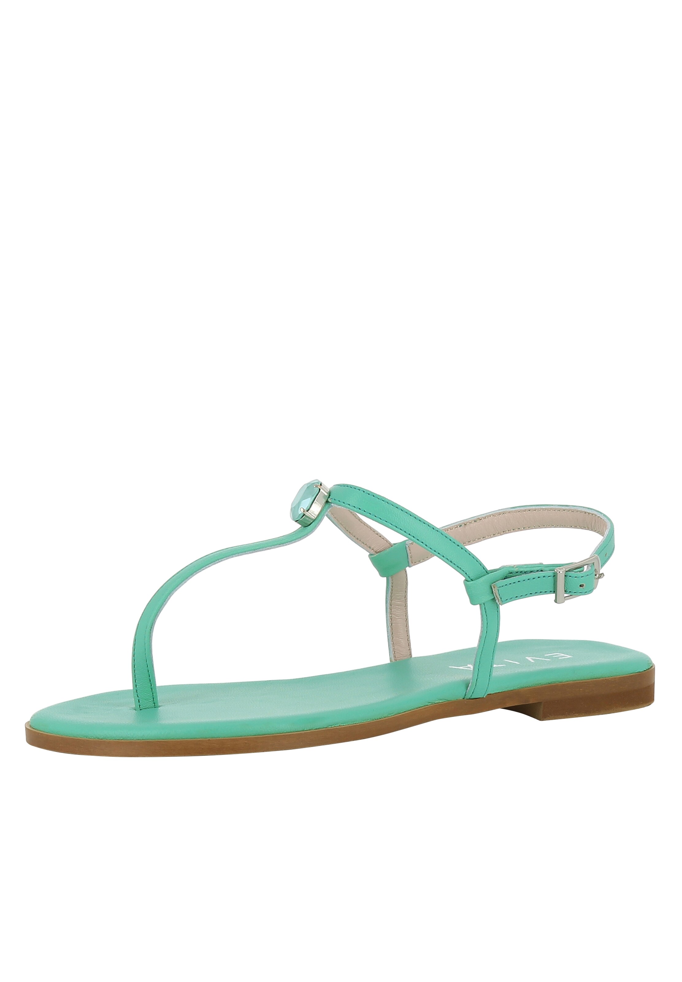 EVITA Teenslipper 'OLIMPIA' in Groen: voorkant