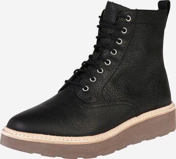 CLARKS Lace-Up Ankle Boots 'Trace Pine' in Black: front