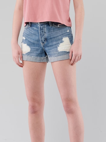Regular Jean 'MOM MED SHRED' HOLLISTER en bleu : devant
