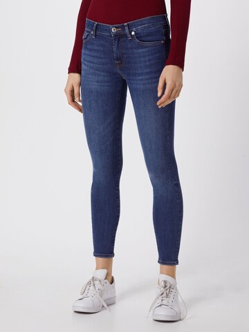 Skinny Jean 'The Skinny Crop' 7 for all mankind en bleu : devant