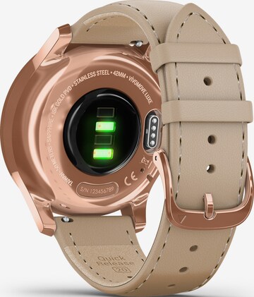 GARMIN Sports Watch 'vívomove Luxe' in Beige