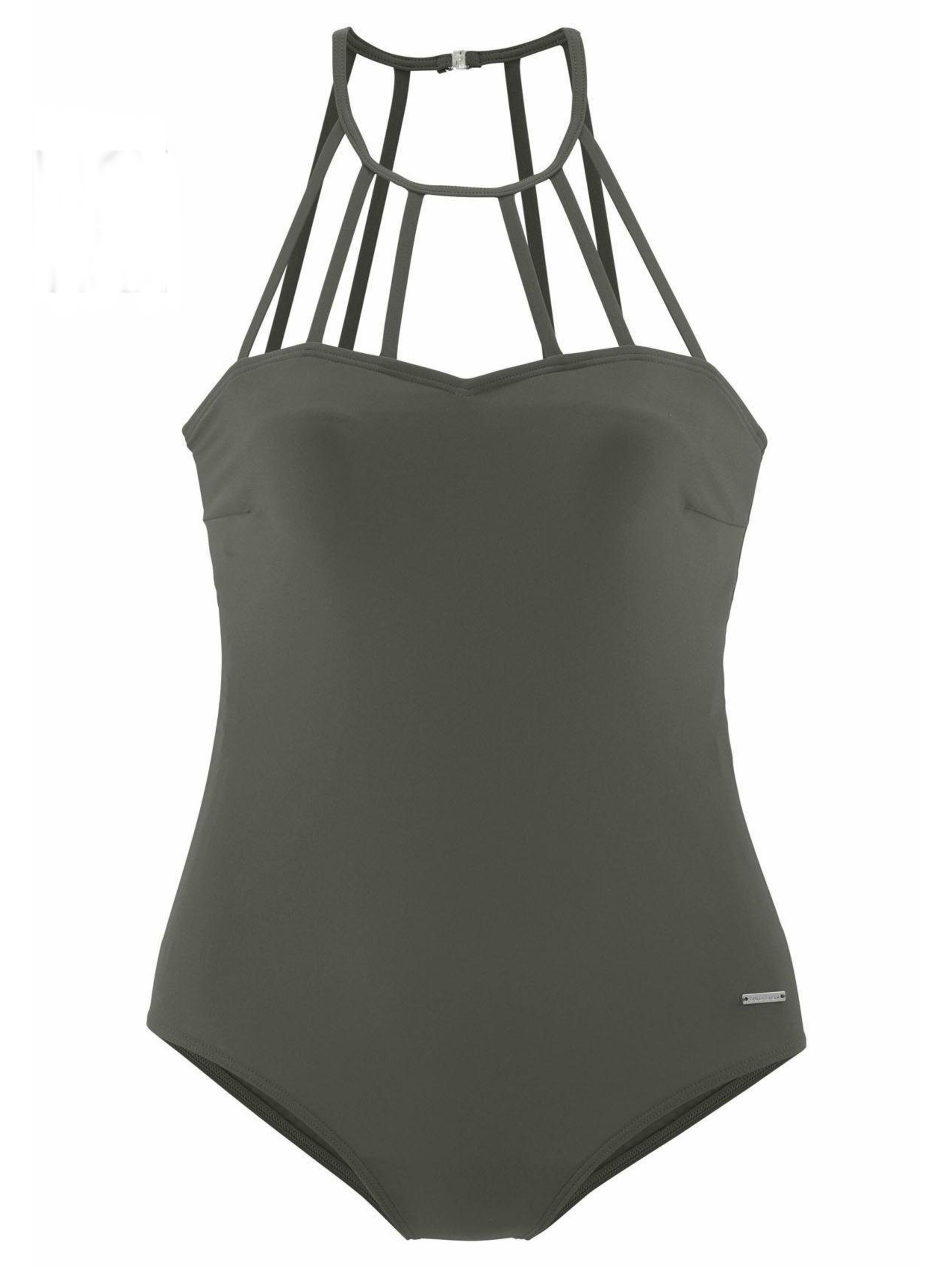 Bruno Banani High-neck Ολόσωμο μαγιό σε πράσινο: μπροστά