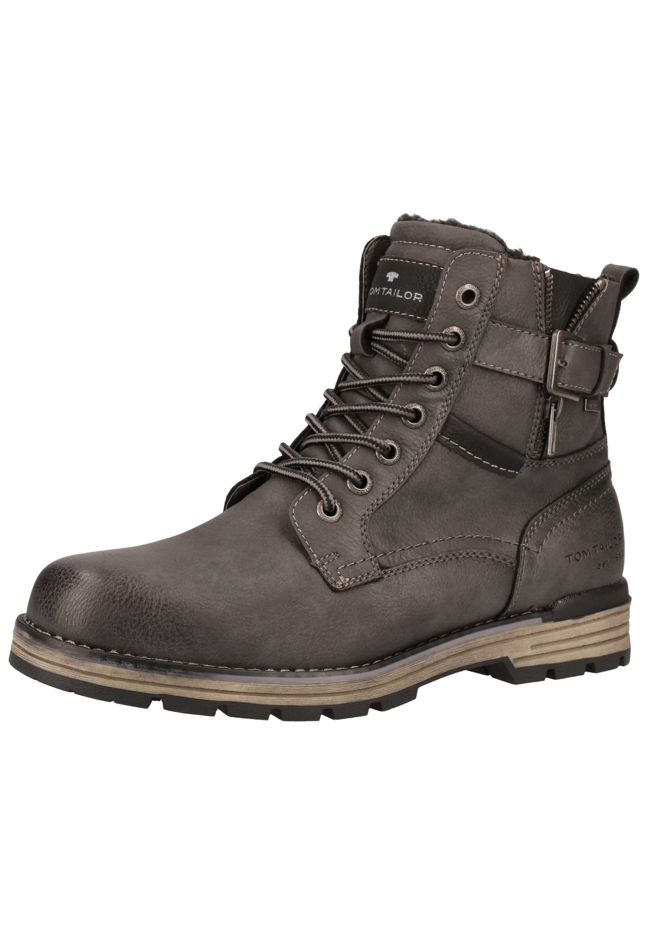 TOM TAILOR - Veterboots in de kleur Greige