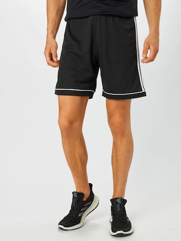 ADIDAS PERFORMANCE Regular Sportbroek 'squad 17 sho' in Zwart: voorkant