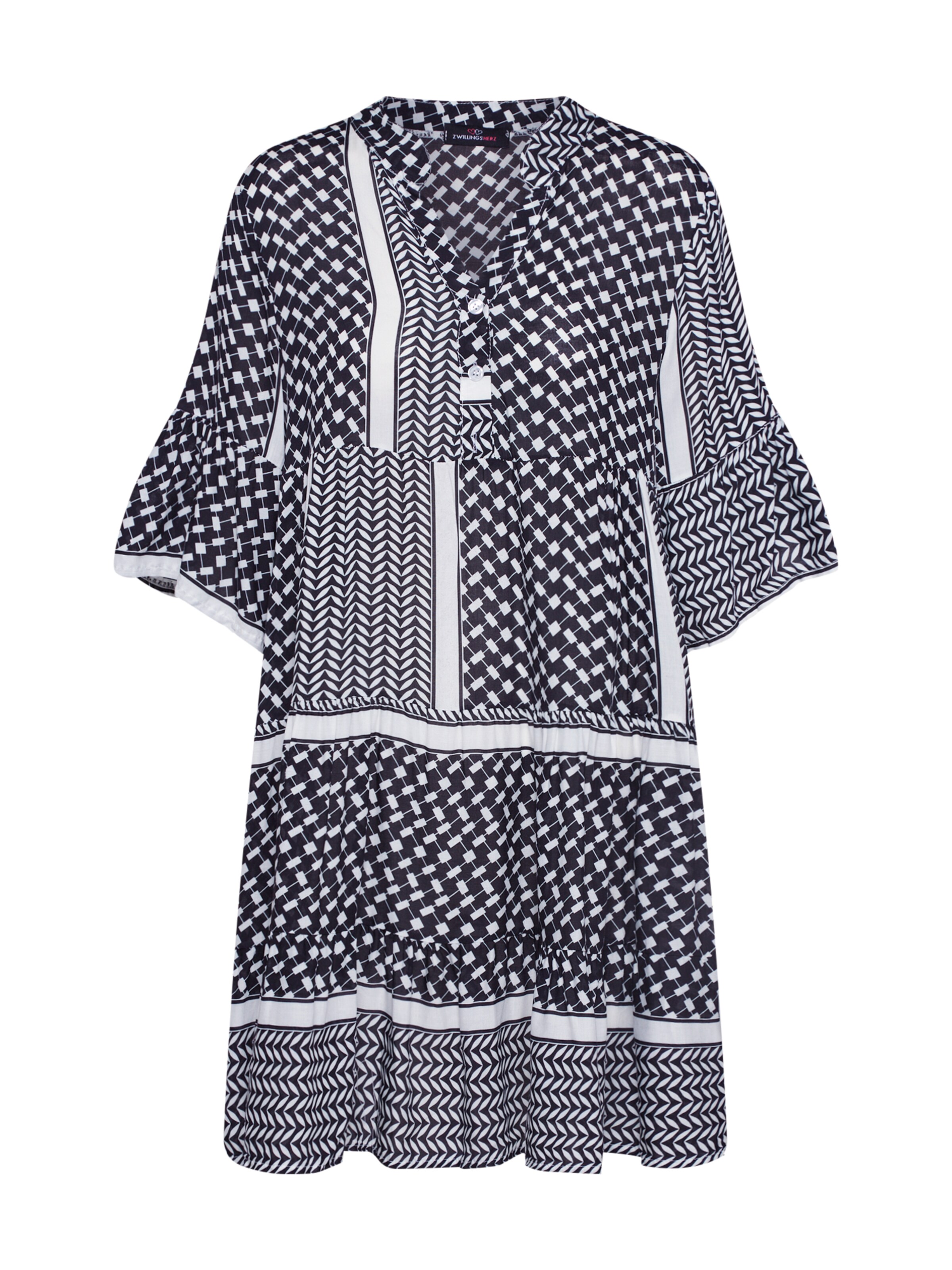 Zwillingsherz - Zomerjurk in de kleur Zwart