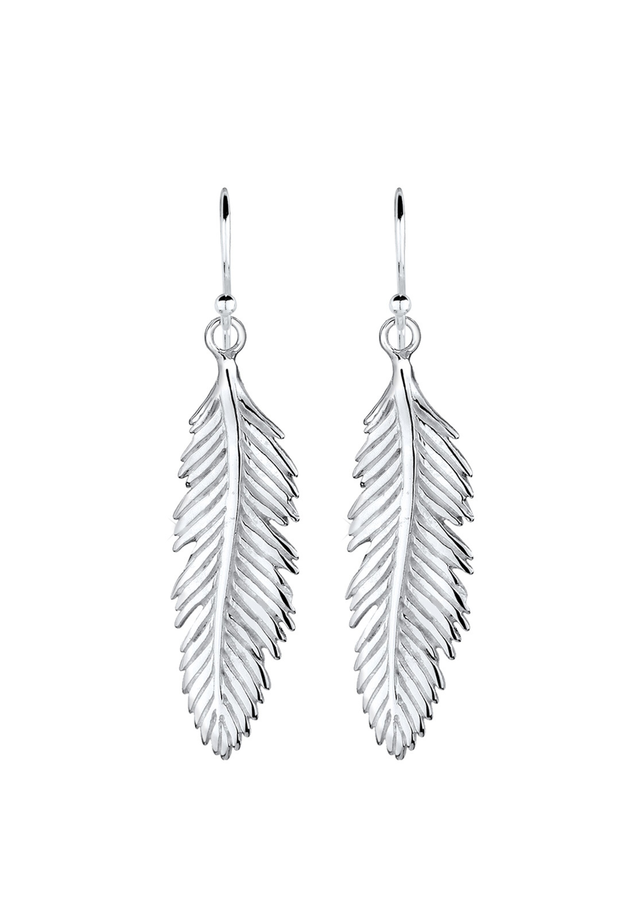 ELLI Øreringe 'Feder' i sølv