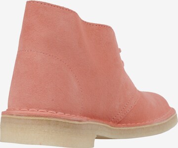 CLARKS Lace-Up Ankle Boots in Orange