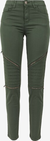 Slimfit Pantaloni di Urban Classics in verde: frontale