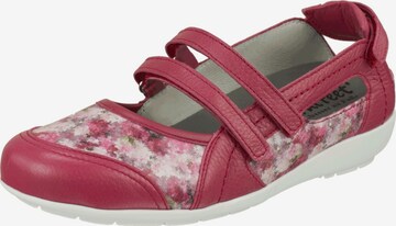 Natural Feet Ballet Flats with Strap 'Julie' in Red: front