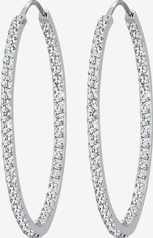 ELLI PREMIUM Earrings 'Kristall' in Silver: front