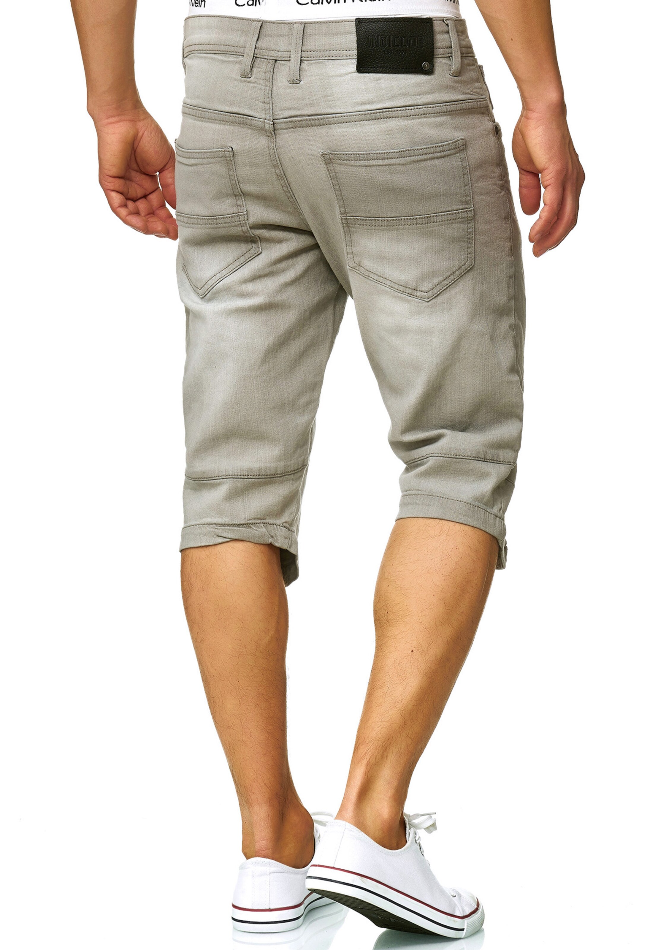 INDICODE JEANS Regular Shorts 'Jaspar' in Grau