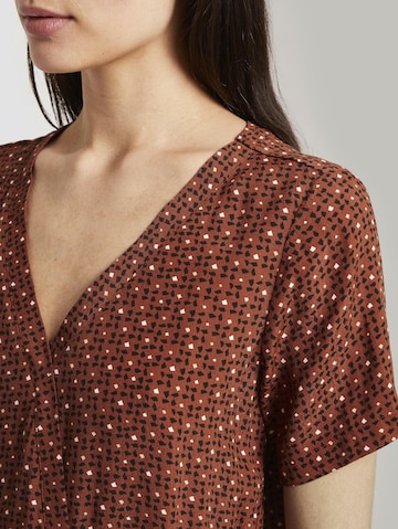 TOM TAILOR Bluse in Braun