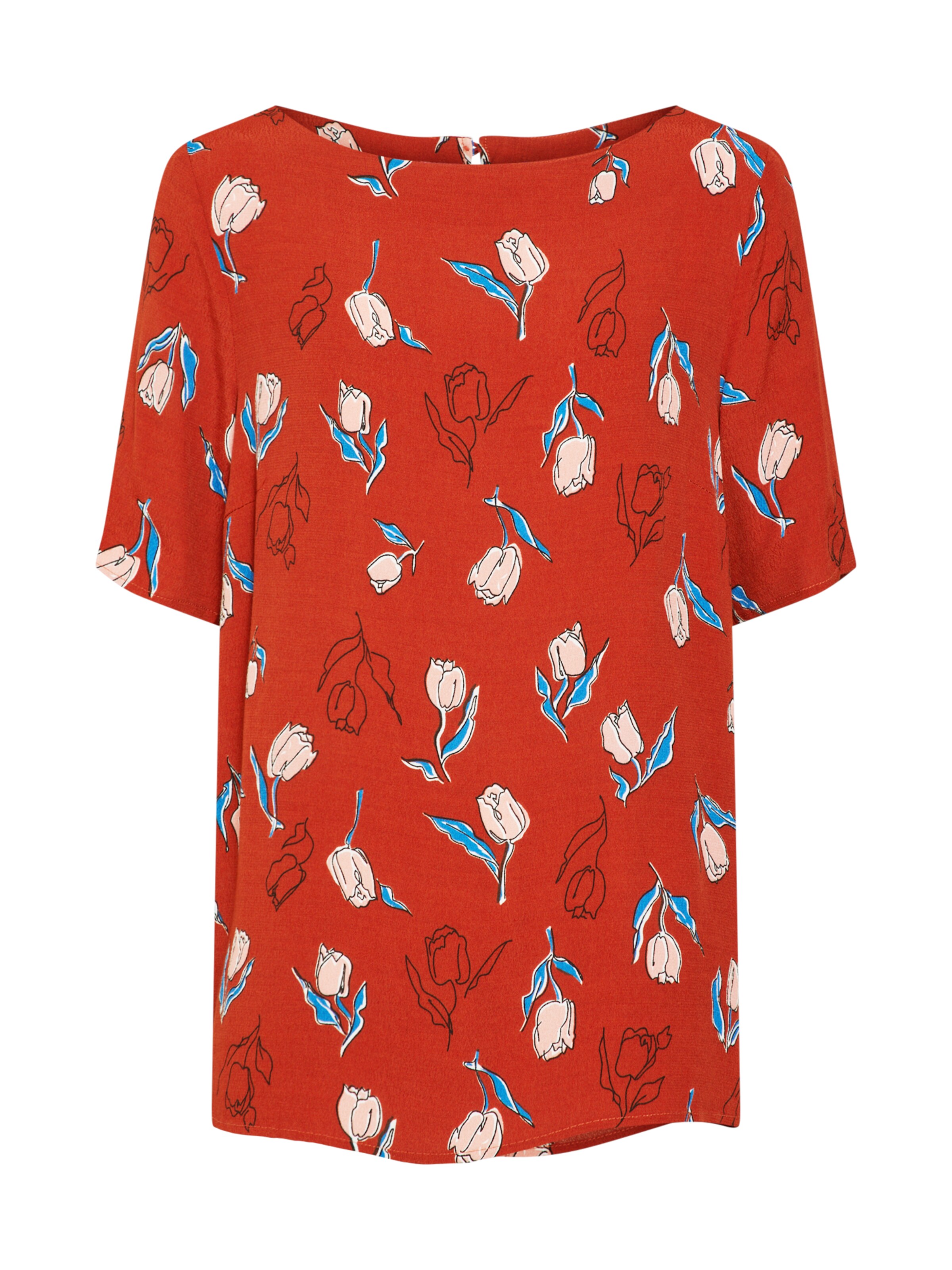 Y.A.S - Shirt 'YASELANOR SS TOP' in de kleur Bruin