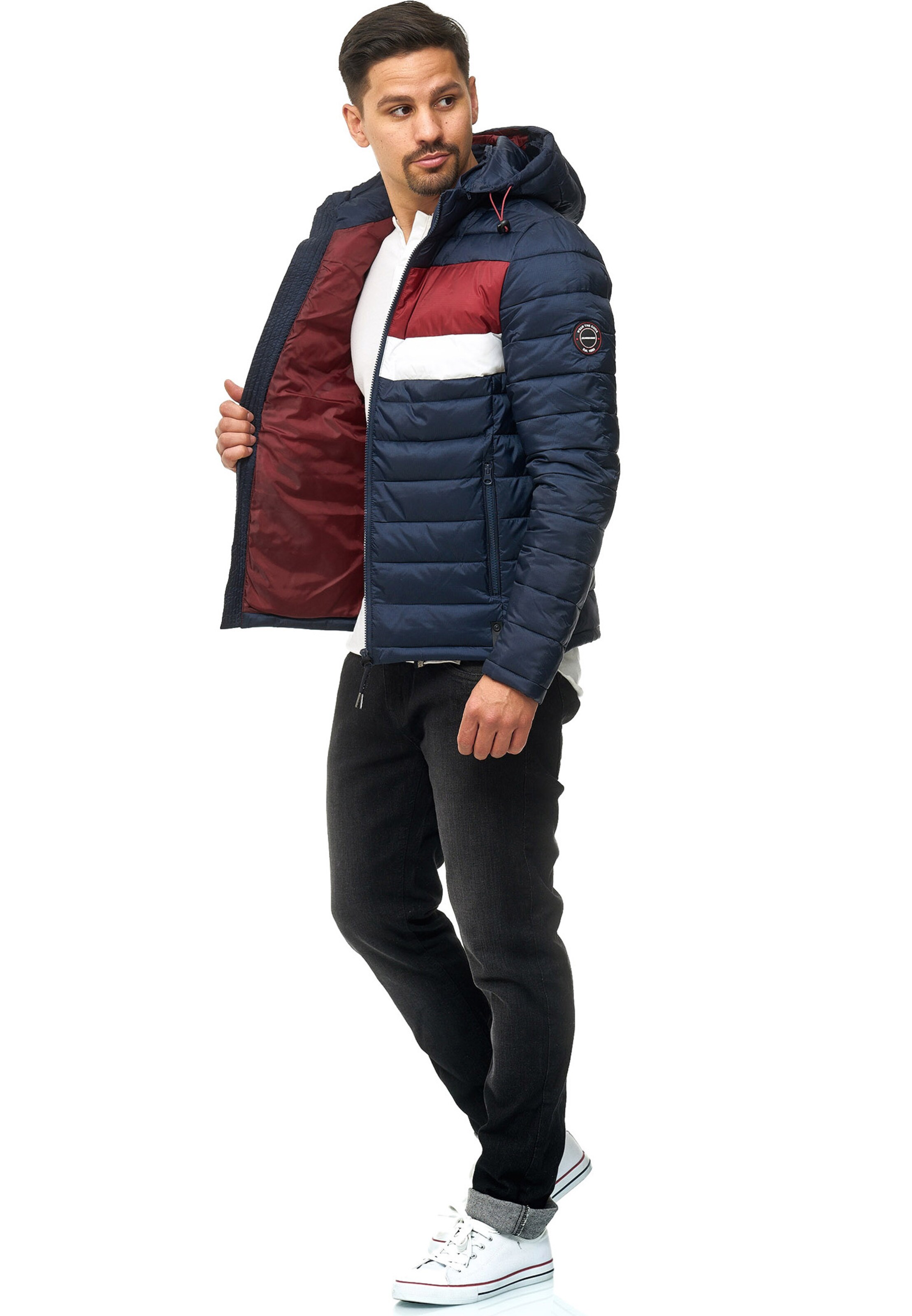 INDICODE JEANS Winterjas 'Hampshire' in Blauw