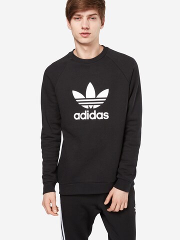 Bluză de molton 'Trefoil' de la ADIDAS ORIGINALS pe negru: față