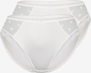 sassa Panty 'DOTTED MESH' in White: front