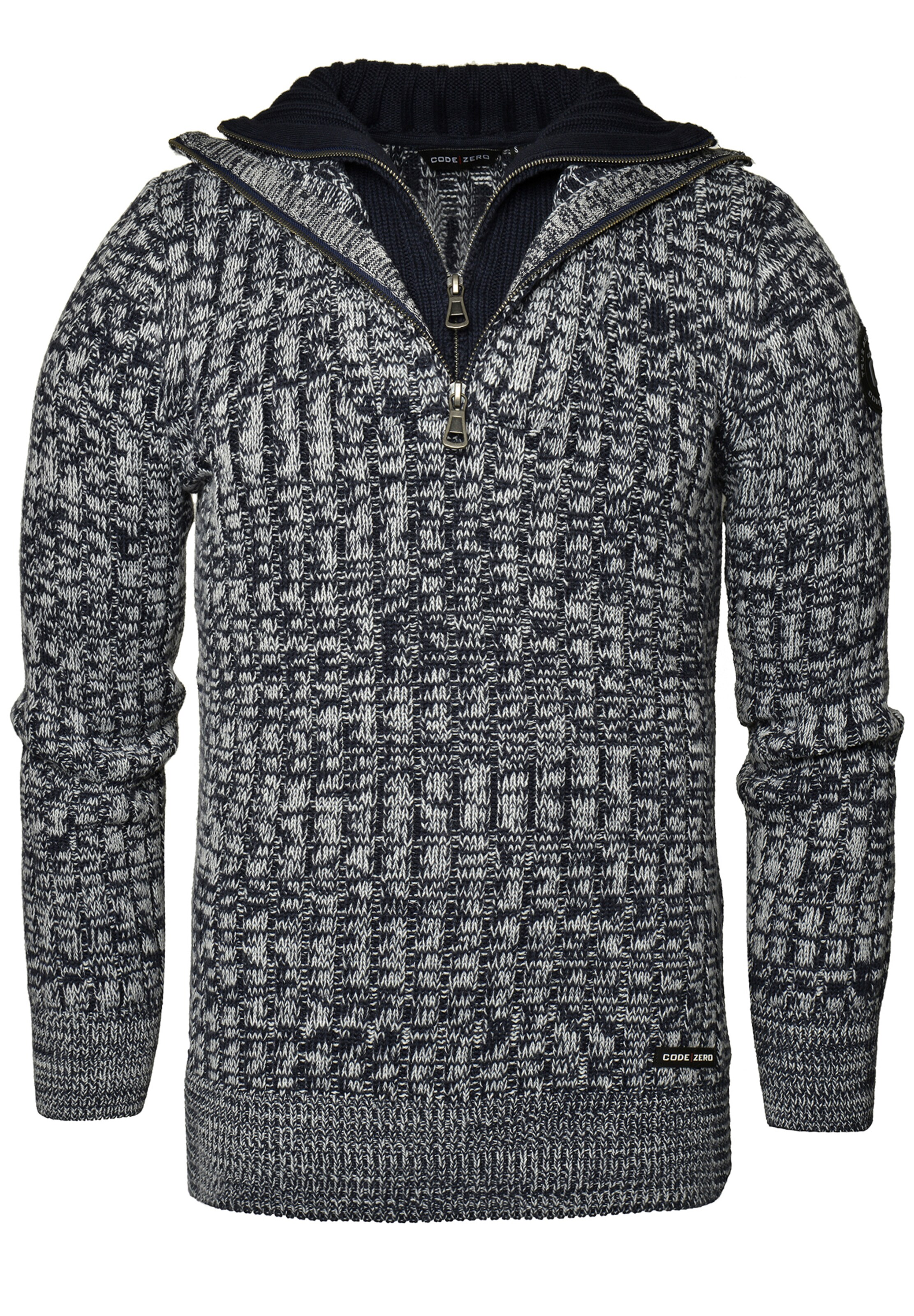 CODE-ZERO - Trui 'Vang' in de kleur Grijs gemêleerd