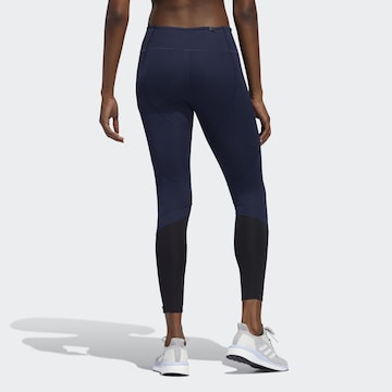 ADIDAS PERFORMANCE Skinny Sportbroek 'How We Do' in Blauw