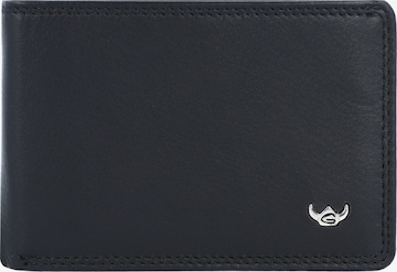 GOLDEN HEAD Wallet in Black: front