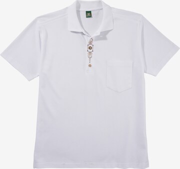 OS-TRACHTEN Poloshirt in Weiß: front